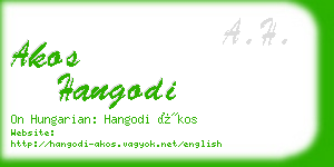 akos hangodi business card